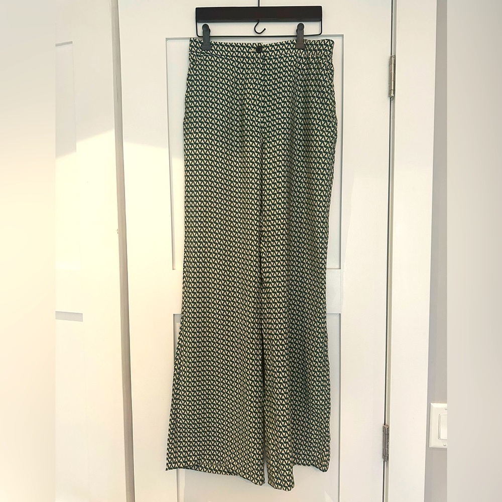 Printed wide leg pants